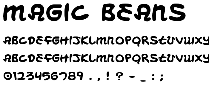 Magic Beans font
